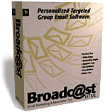 Broadcast email software